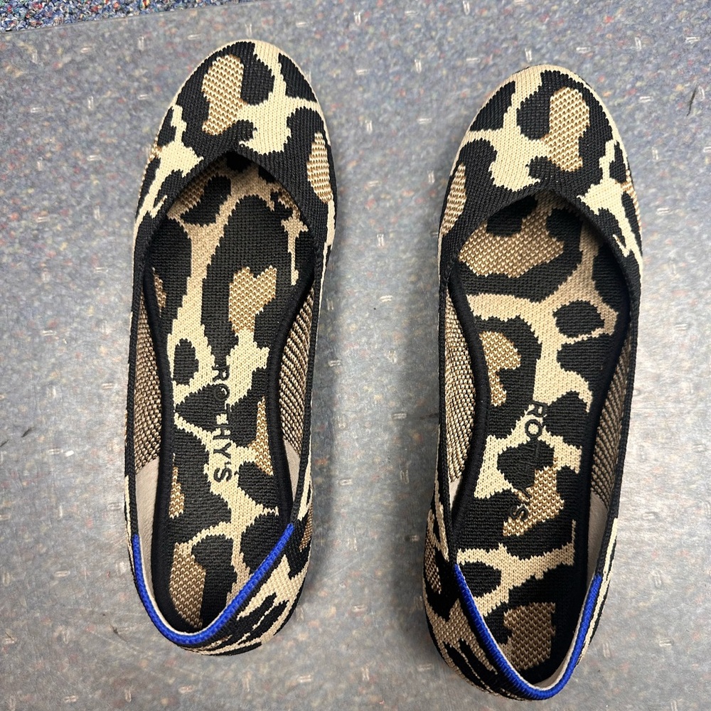Rothy’s leopard print flats. Worn just a few times.